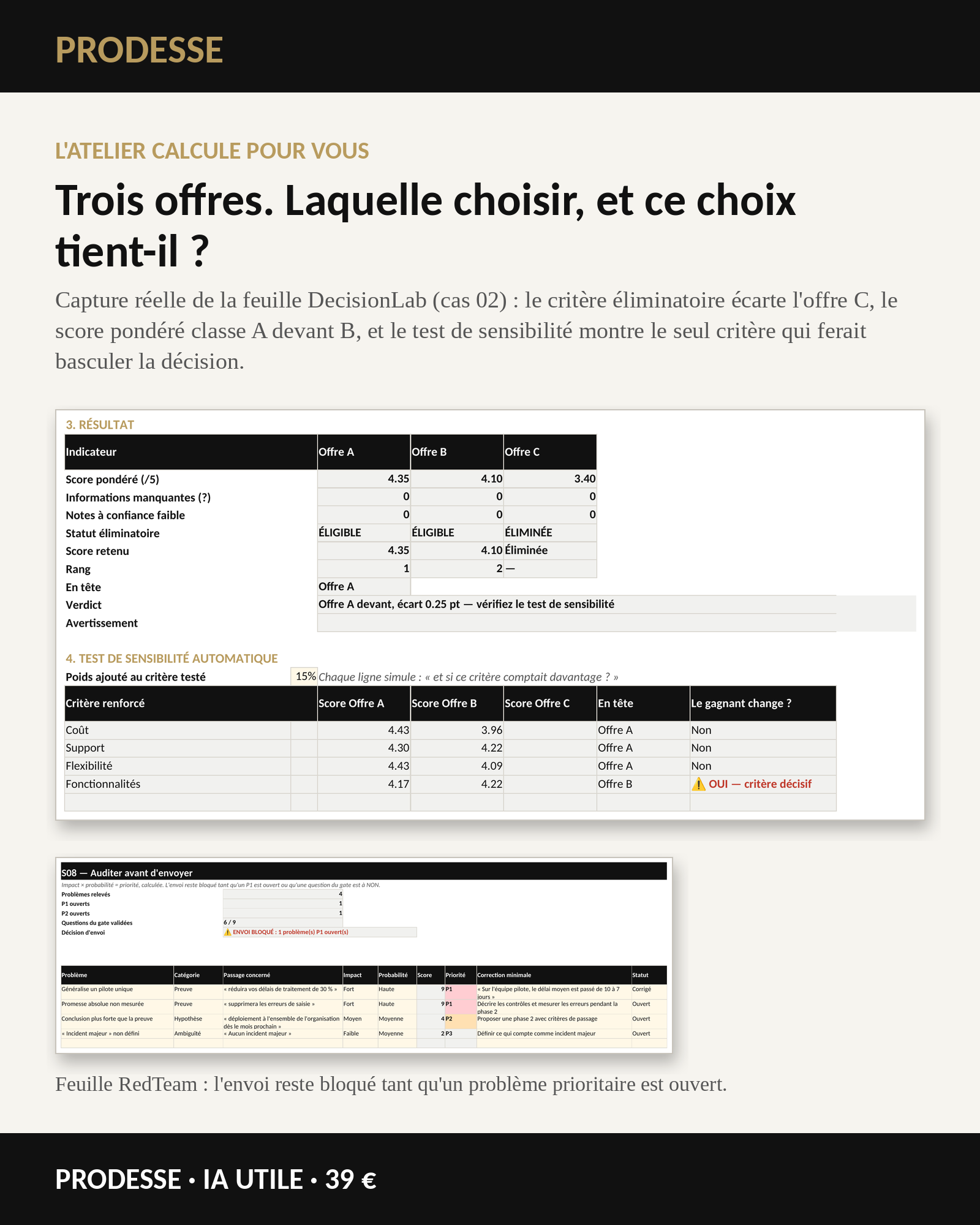 Aperçu de l’Atelier Excel PRODESSE